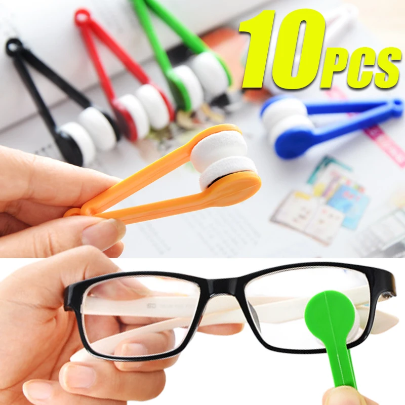 5-10 Piezas de Cepillos de Limpieza de Microfibra Portátiles Multifuncionales para Limpiar Gafas, Lentes de Sol y Anteojos, Herramientas de Limpieza
