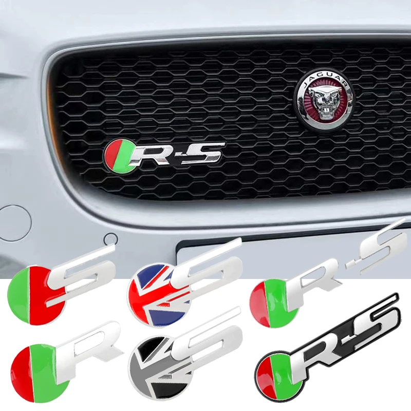 1 قطعة ثلاثية الأبعاد سيارة معدنية ملصق R أو S شعار شارة الديكور ل جاكوار X S F XF XE XJ XK XEL XFL XJL XJ6 XJS XKR XFR F-نوع F-Pace #1