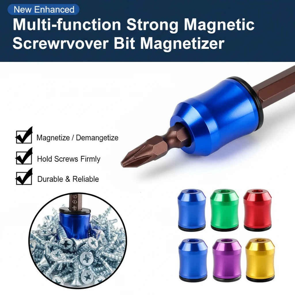 3-in-1 magnetischer Schraubendreher-Bitring, universeller magnetischer Schraubenring-Bit und Adapter für Sechskantschraubendreher