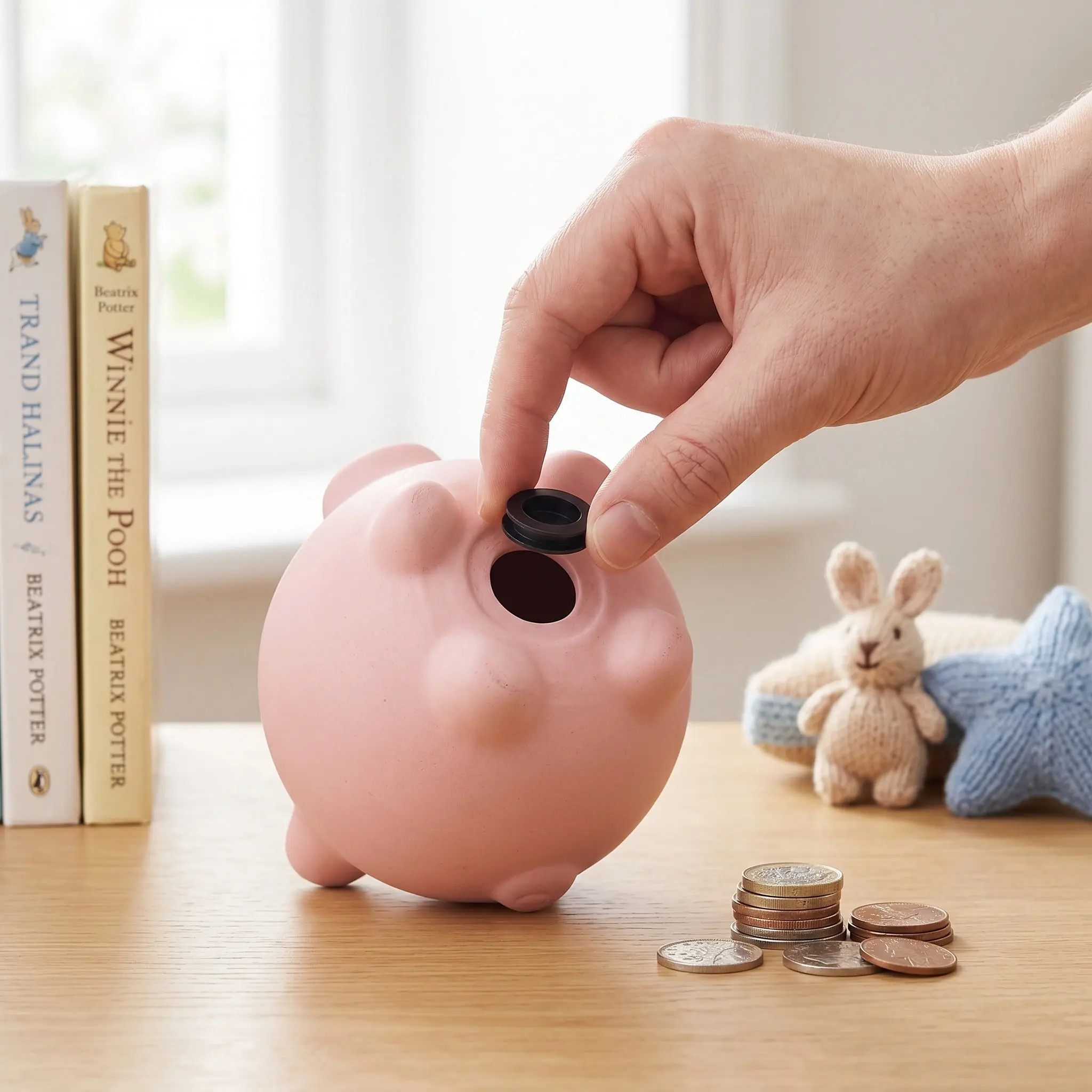 5Pcs Round Rubber Piggy Bank Stoppers Bottom Covers for Savings Jars Money Pots Organized Clean Space Reusable Soft Touch Eco