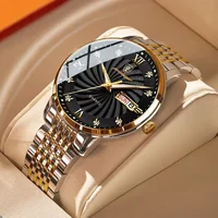 Reloj POEDAGAR de marca de lujo para hombre, reloj de pulsera de cuarzo resistente al agua con fecha luminosa y semana, relojes deportivos de moda de acero inoxidable para hombre