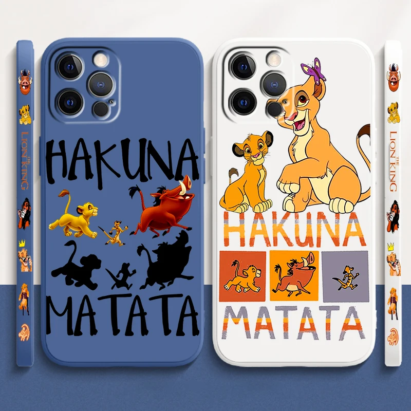 Disney The Lion King Art003 Liquid Left Rope For Apple iPhone 15 14 13 12 11 XS XR X 8 7 SE Pro Max Plus Mini TPU Phone Case