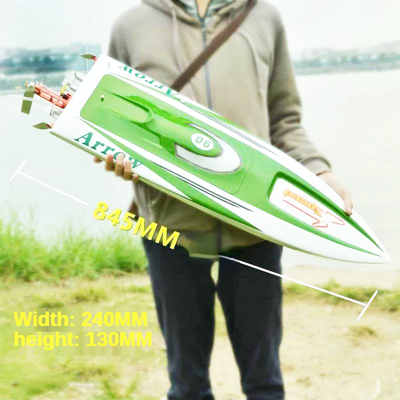 120A Brushless E36 Big V Boat Electric Remote Control Model Boat Water-cooled Fiberglass Hull Speedboat