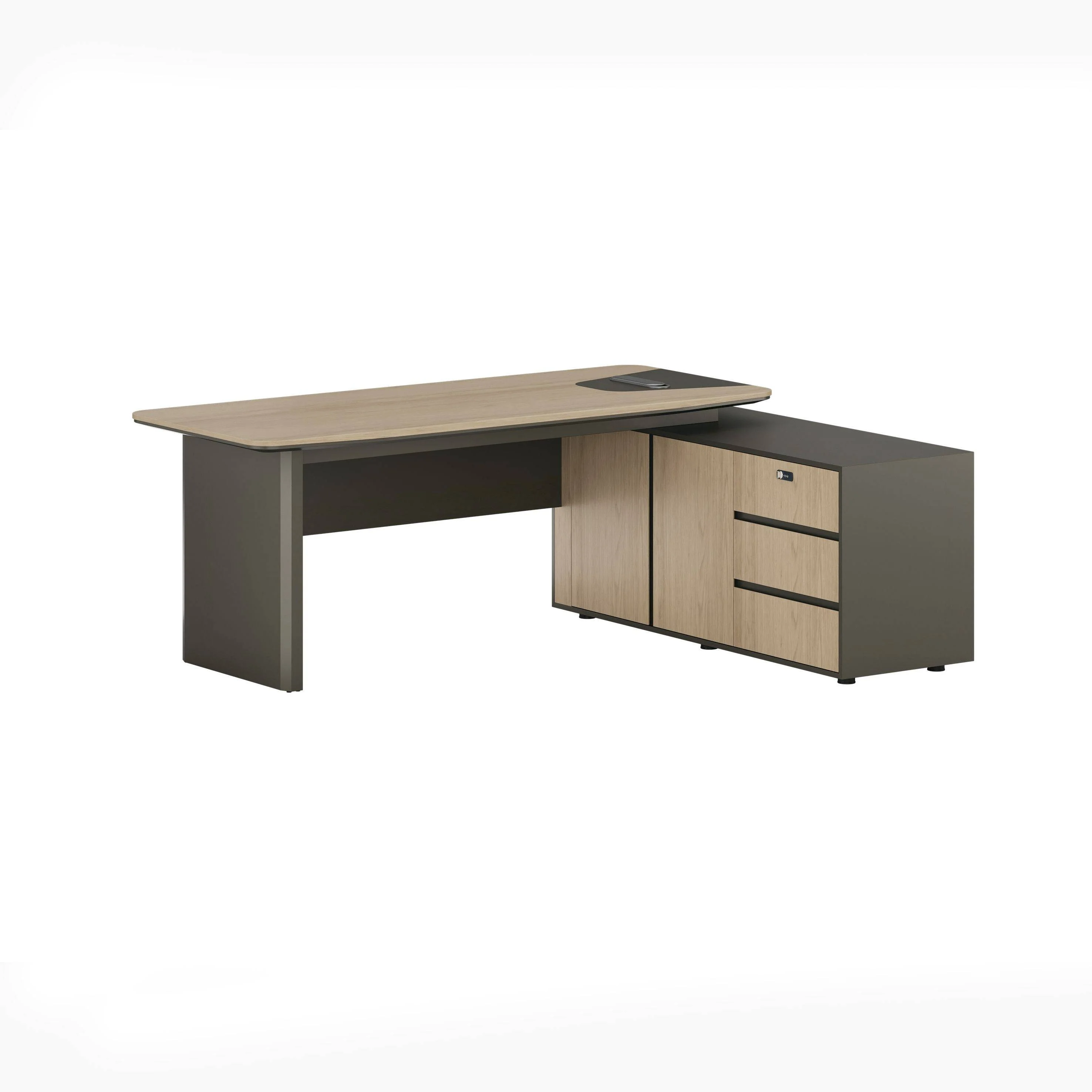 Best-selling Modern Luxury Natural Wood Veneer Full Office Furniture, High-end Executive Office Desk For The Chairman's Office