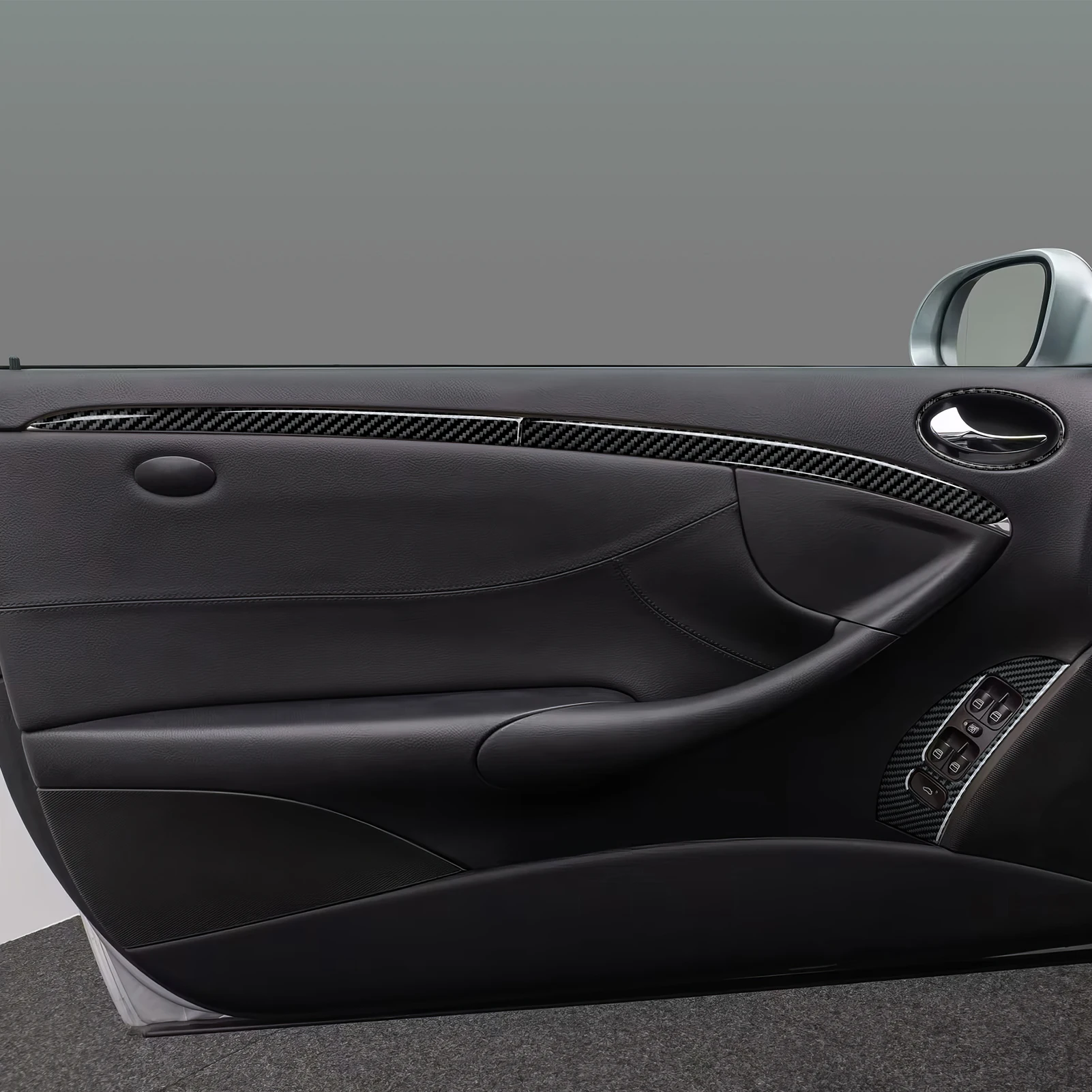 Kohlefaser-Innenaufkleber. Auto-Mittelkonsole Schalthebel-Verkleidung Für Mercedes Benz CLK A209 C209 (2002-2010) Zubehör. – Detail 27