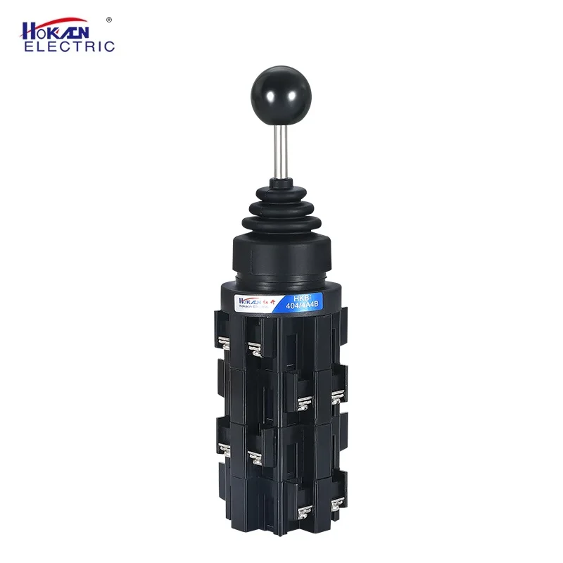 

HKB-4044/4A4B 8NO 4NO 4NC Joystick Switch CE Certified Reset Momentary Self Latching Locking Monolever Cross Switch Controller