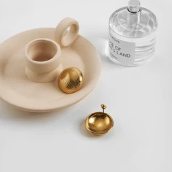 ENFASHION Round Stripe Earrings For Women's Aretes De Mujer Stainless steel 18k Gold Plated Fashion Jewelry Dating Party E241582