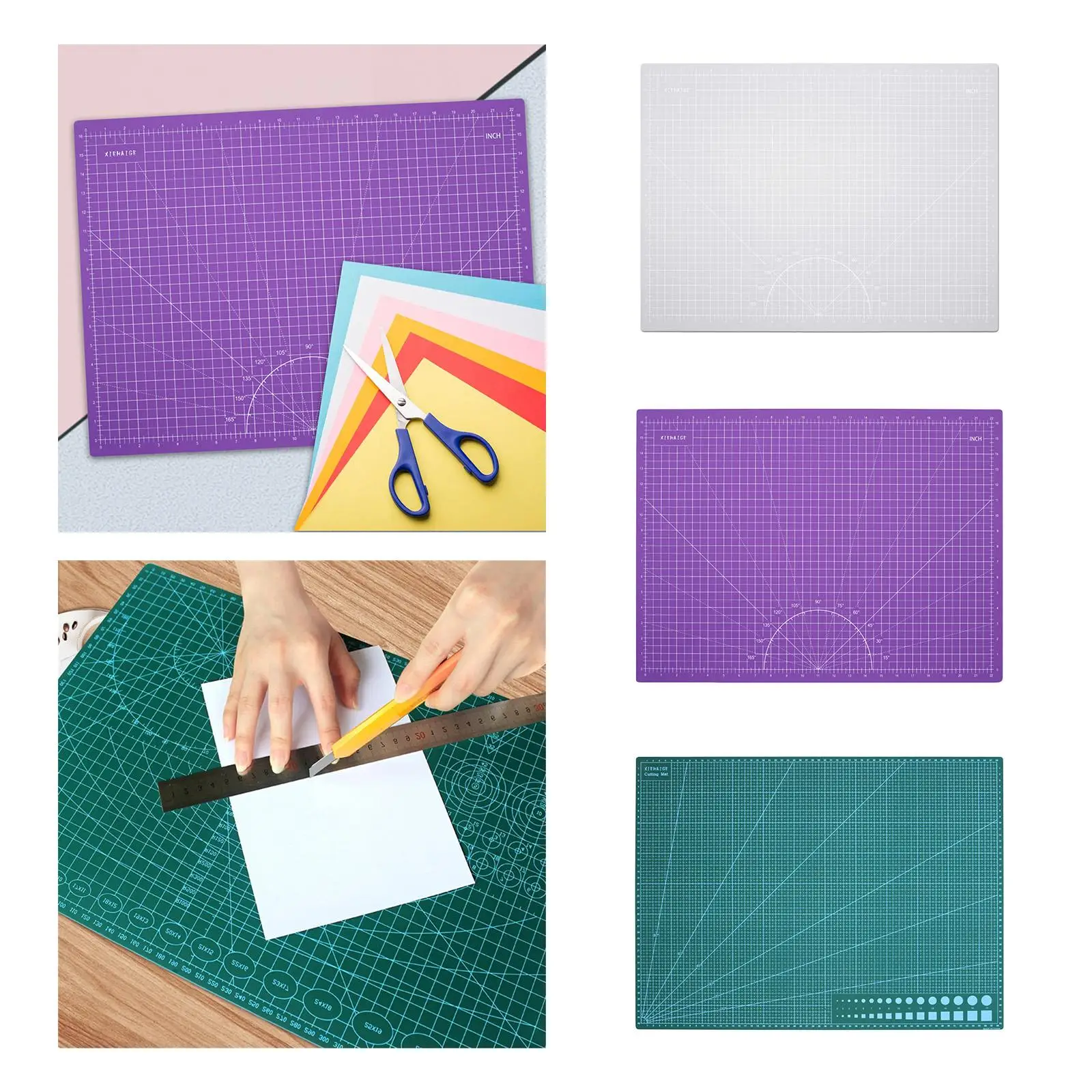 Premium Self Cutting Mat Quality PVC Construction Sided, Grid Lines - Perfect for Cutting, Sewing, and Crafts