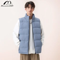 MAIDANGDI 2024 New Men's Fashion Trend Cotton Clothing Sleeveless Vest Autumn  Winter Warm Lightweight Top Clothing Camisole Y2K