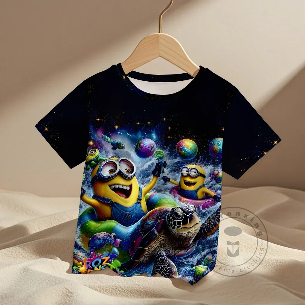 

Fashion Minions Cube 3D Print T Shirt Boys Girls Clothes Funny Boy Top Kids T-shirt Minions Magic Summer Tshirt Teen Clothing