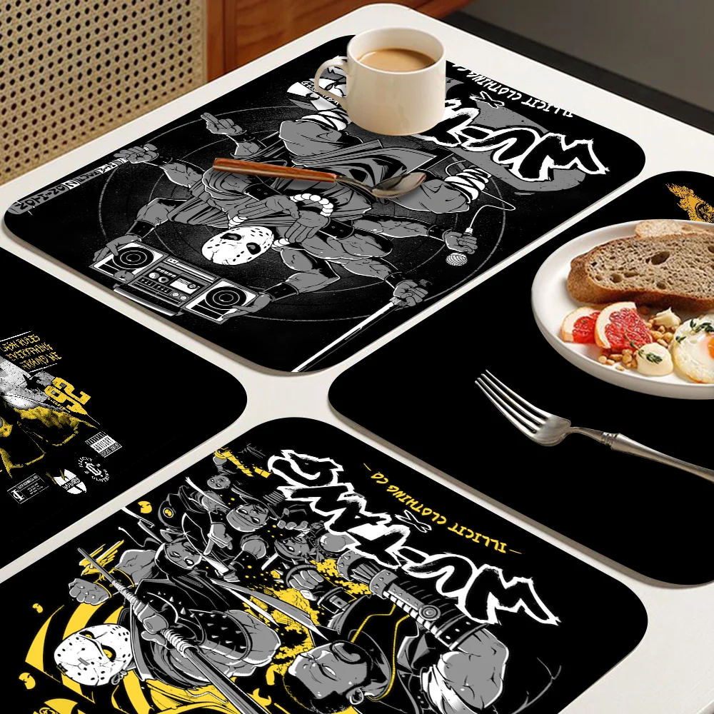 Wu T-TANG Kitchen Tableware Dish Drying Mats Desk Drain Pad Heat Resistant Counter Top Mat Non-slip Draining Placemat