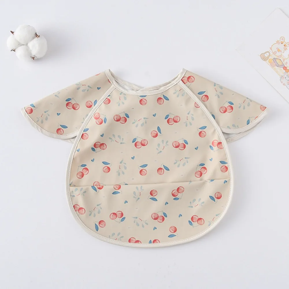 

Rice Bag Waterproof Baby Bibs Soft Short Sleeve Burp Cloth Cartoon Print Sleeveless Bandana Bibs Products