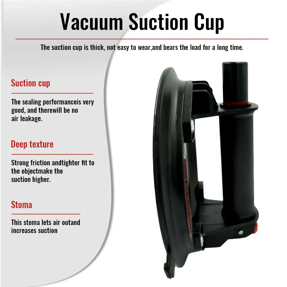 Vacuum Suction Cup 8 Inch Glass Lifter Powerful Heavy Duty Vacuum Lifter for Granite & Glass Lifting Window Replacement