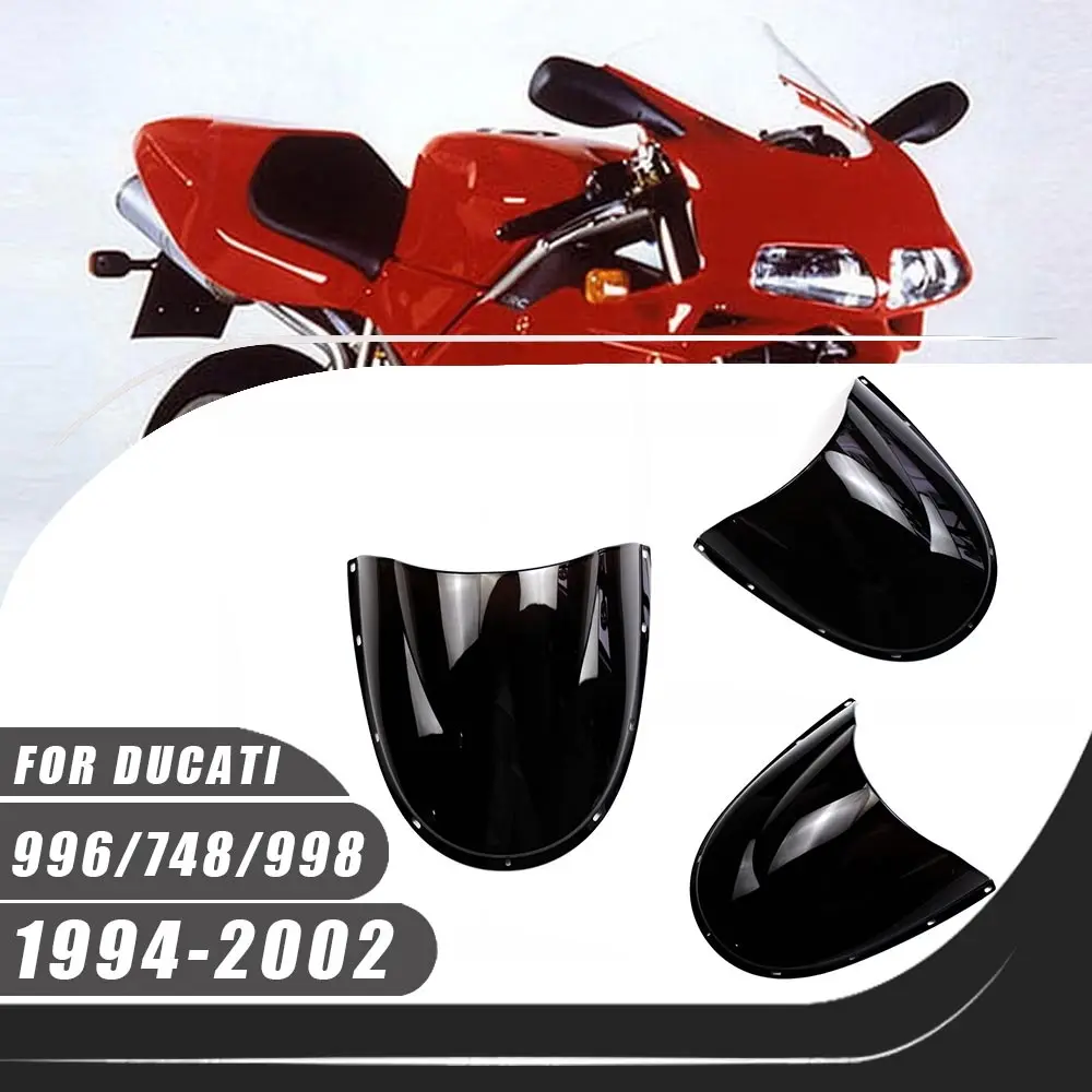 

For Ducati 748 916 996 998 1994-2002 Motorcycle Windshield Windscreen Wind Deflectors Black