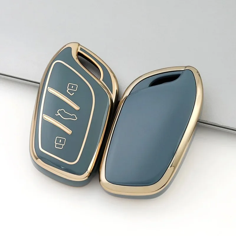 Funda de TPU con 3 botones para llave MG 4 2023 Mg4 Ev MG HS GT ZS EV ZX MG5 MG6 llavero para Roewe RX3 RX5 RX8 ERX5 I6 I5