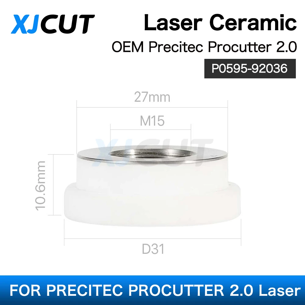 XJCUT OEM Laser Ceramic Part KTX KT X P0595-92036 For Precitec Procutter 2.0 D31 H10.7 M15