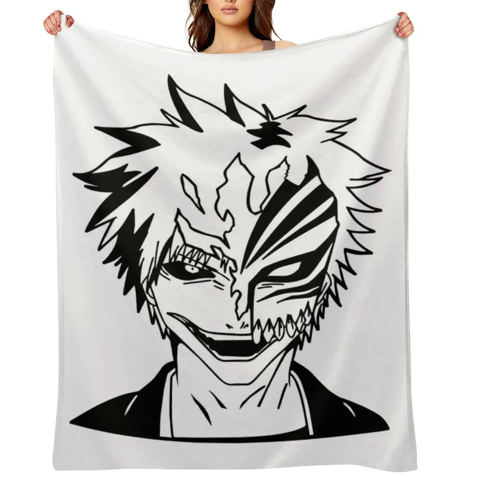 Ichigo Throw Blanket Soft Big Flannels Flannel Fabric Bed linens Fashion Sofas Retros Blankets
