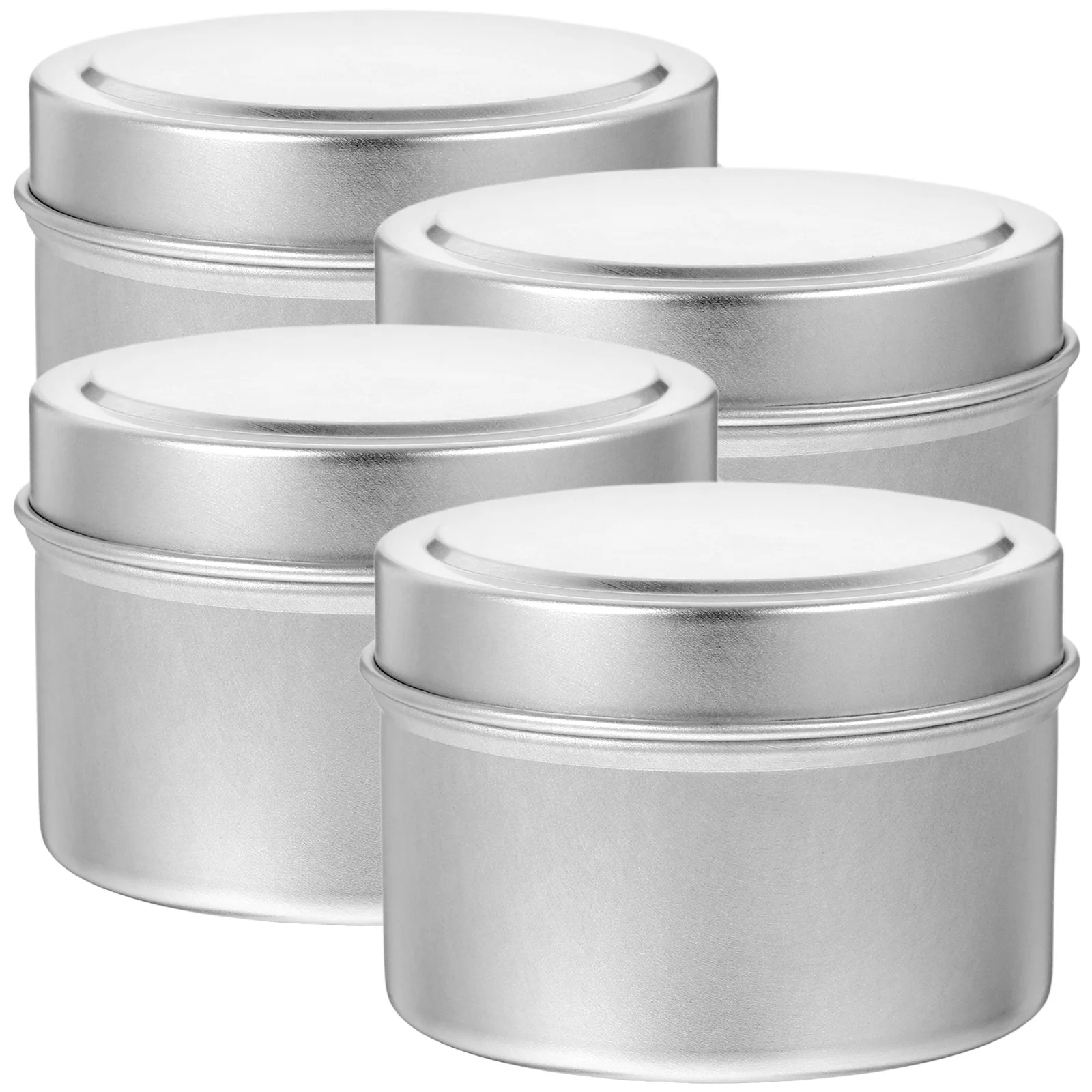 

4pcs Empty Jars Diy Tin Holders For Aromatherapy Candles Storage Metal Containers Craft Making Tea Light Holders