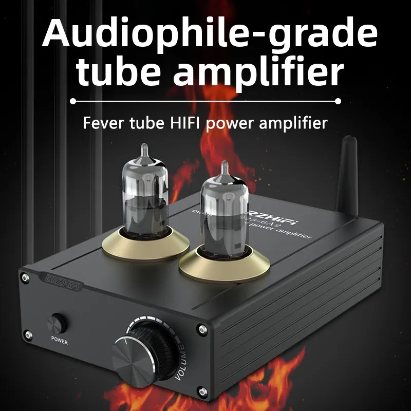 Brzhifi tpa-6a2 tube amplifier audiophile-grade hi-fi digital power amplifier bluetooth 5.0 mini home audio system