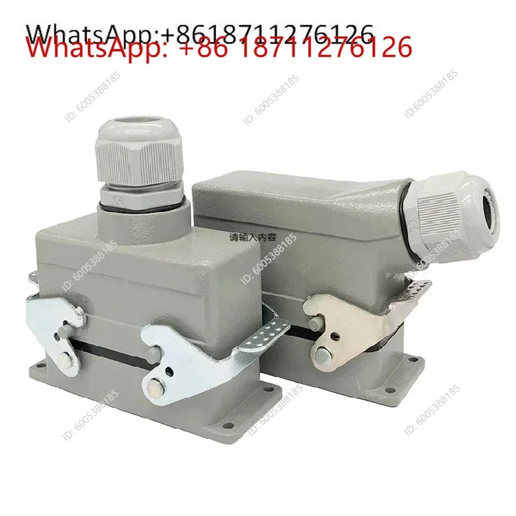 Heavy duty connector 4 holes 6 pins 12 pins HSB-006-1-M/F industrial waterproof aviation plug socket 35A