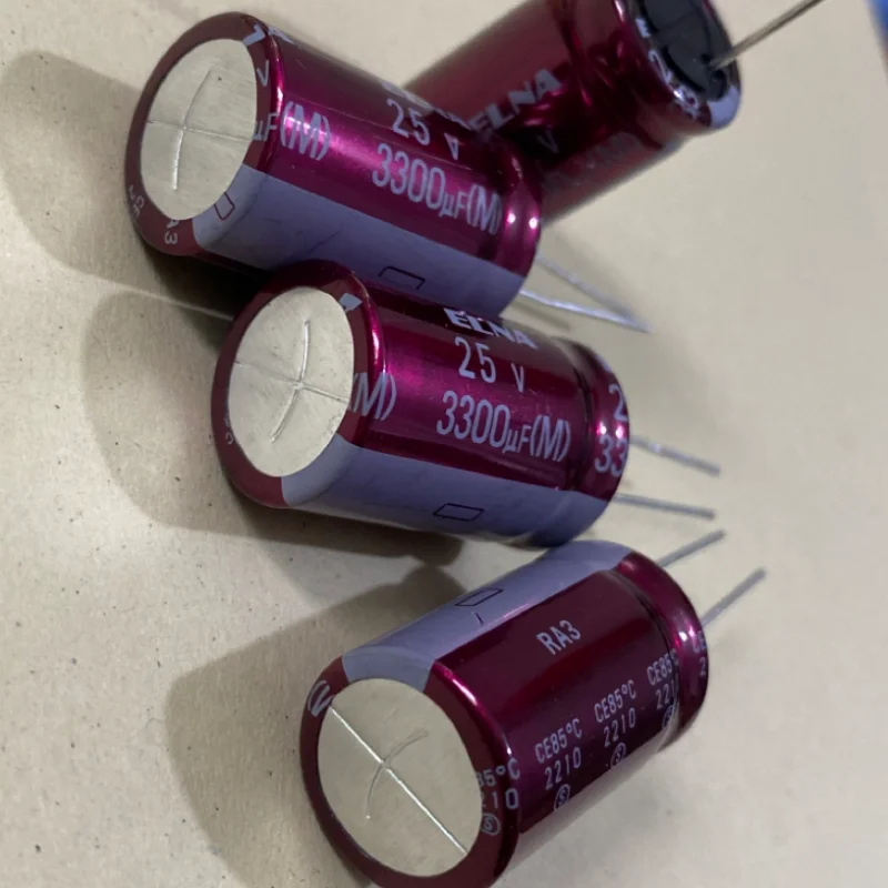 5PCS 3300UF 25V ELNA Audio Capacitor 25V 3300UF 16X25 RA3 Purple Red Robe