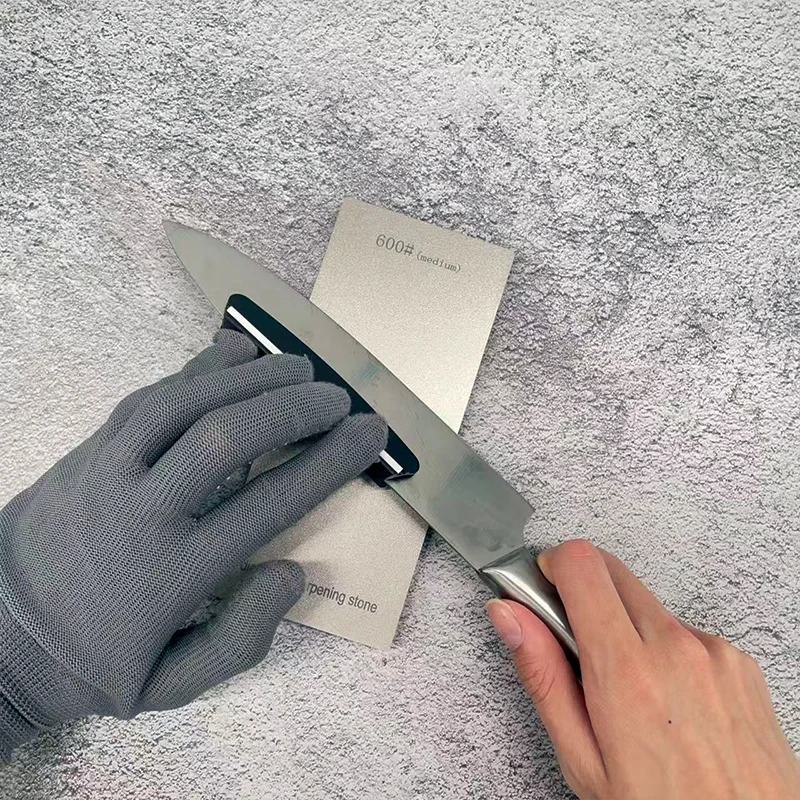 مبراة سكاكين حجرية مزدوجة الجانب لشحذ الماس 180-1500 #   أدوات حجر الطحن الماسية حجر المشحذ الناعم 170*75 مللي متر