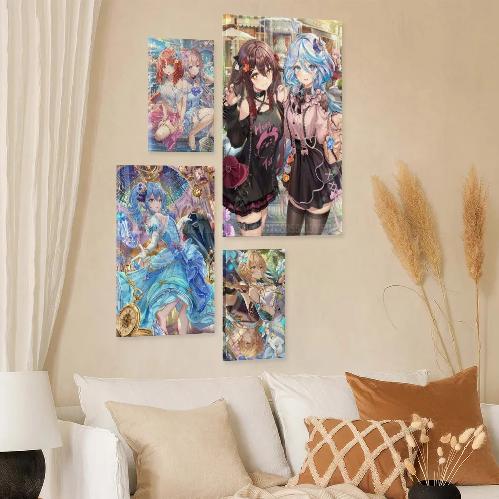 Game Wall Art Canvas Paintings Pictures Prints Anime Role Poster Home Decoration For Living Room With Framework Genshin Impact