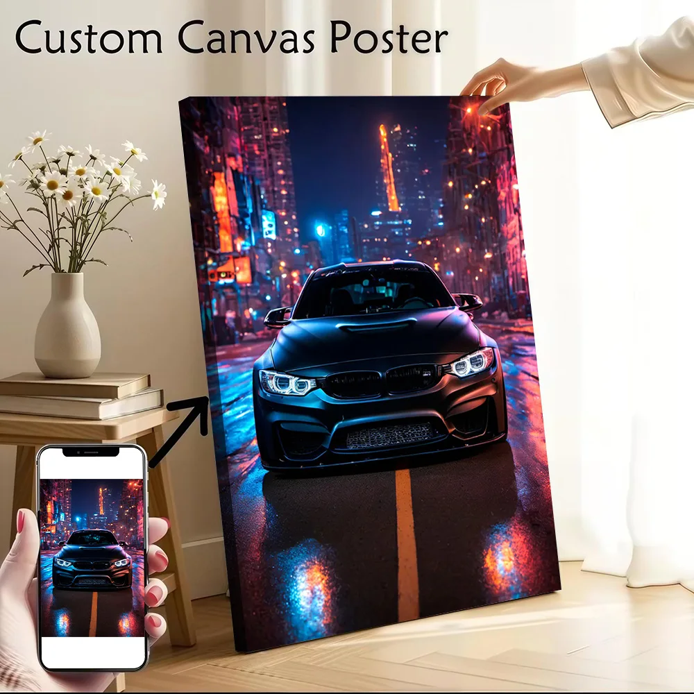 Sports Car M3 Art Printed Canvas Wall Art Customizable Paintings Poster Perfect Gift for Modern Home Decoration Ornaments Room