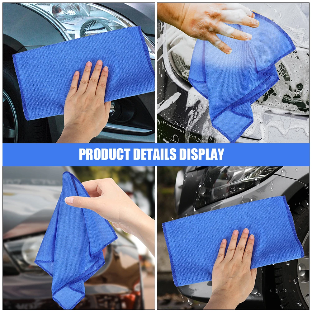 

6pcs Microfiber Car Towels Super Absorbent Lint Free For Drying Polishing Windows Body Glass Detailing Auto Cleaning