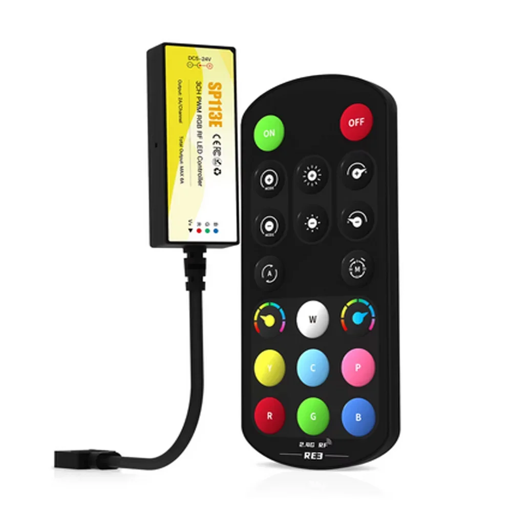DC5V-24V 6A 2.4G remote control RF controller for CW CCT RGB RGBW RGBCCT SMD 3528 5050 5630 COB LED Strip module