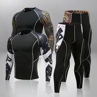 Nuevos conjuntos de ropa interior térmica para hombre, traje deportivo de compresión, ropa interior térmica de secado rápido para el sudor, conjuntos de Calzoncillos largos para hombre
