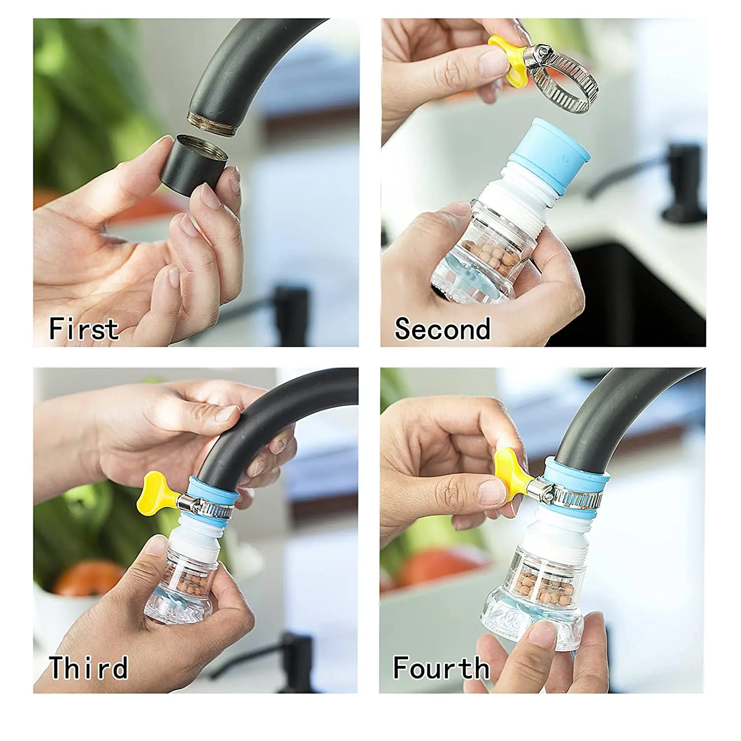 360 Degree Rotatable Faucet Tap Extender Splash-Proof Water Filter Water Saving Sprayer Filter Diffuser Kitchen Faucet Spouts