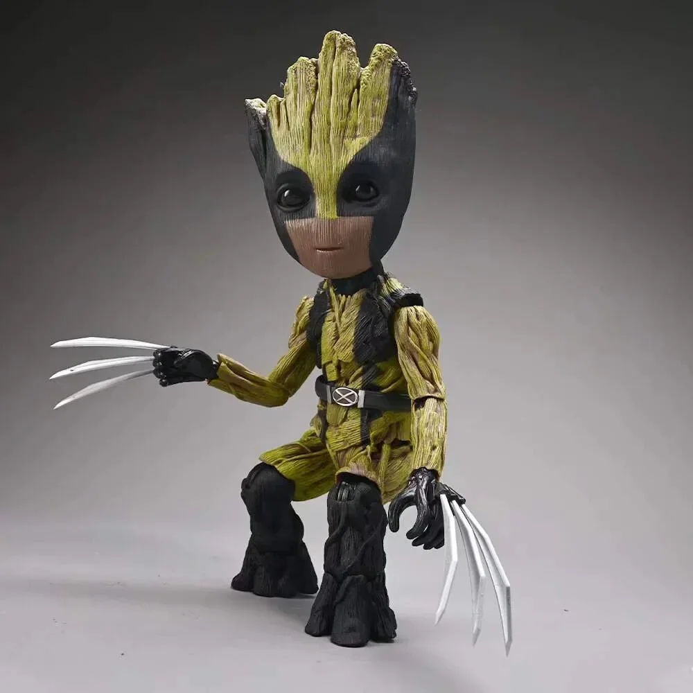 

Marvel Guardians Of The Galaxy Vol. 2 Groot Tree Man Cos Wolverine Action Figure Model Toy Collect Desktop Ornaments Gift