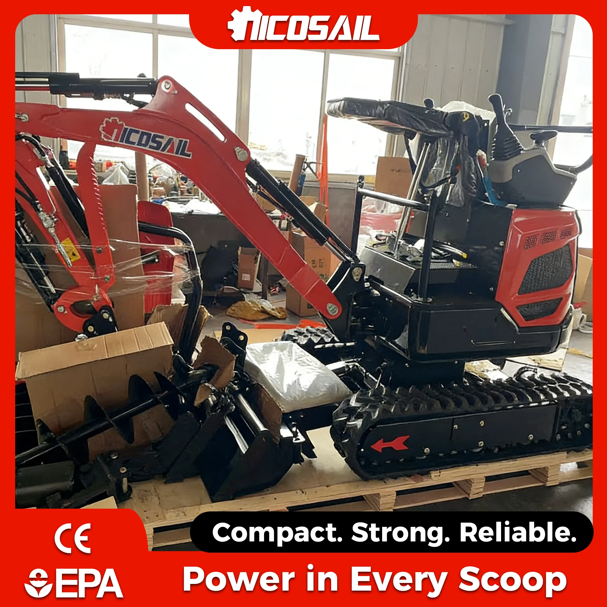 

Nicosail high-performance small excavator 1.8-ton compact micro excavator, affordable and fast delivery for home garden small ex