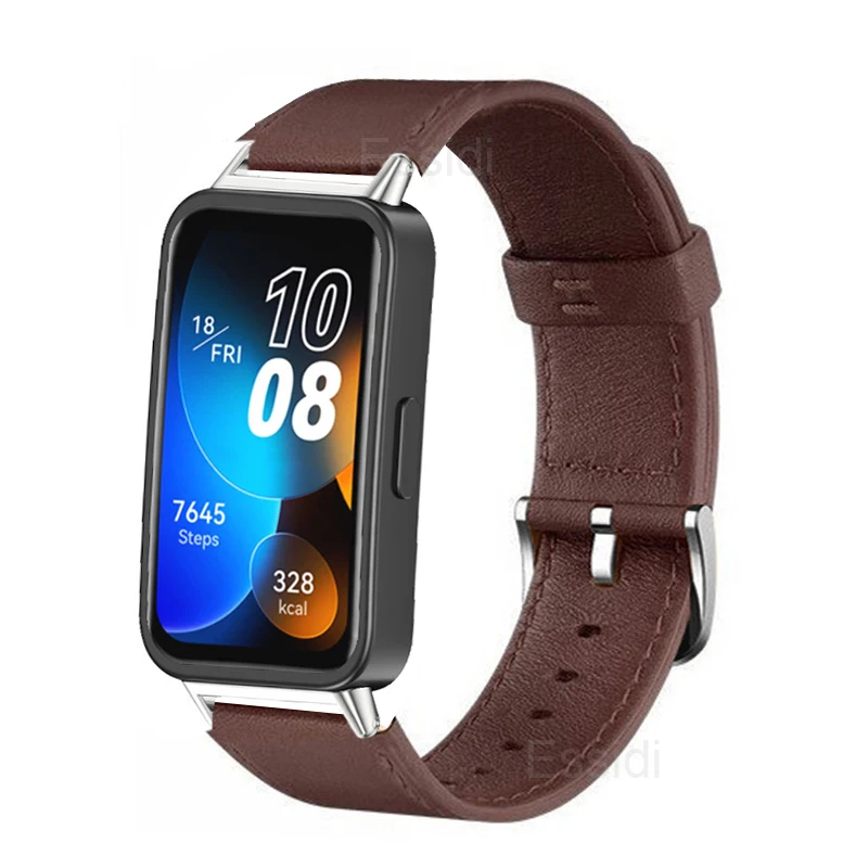 New Genuine Leather Band For Huawei Band 8 Soft Women Men Watch Strap Loop Belt  For Huawei Band 8 Loop