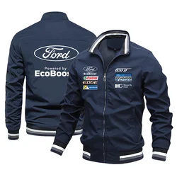 Motorcycle men's jacket Ford logo printed bicycle jacket new fashionable large size racing sportswear Ford jacket clothing