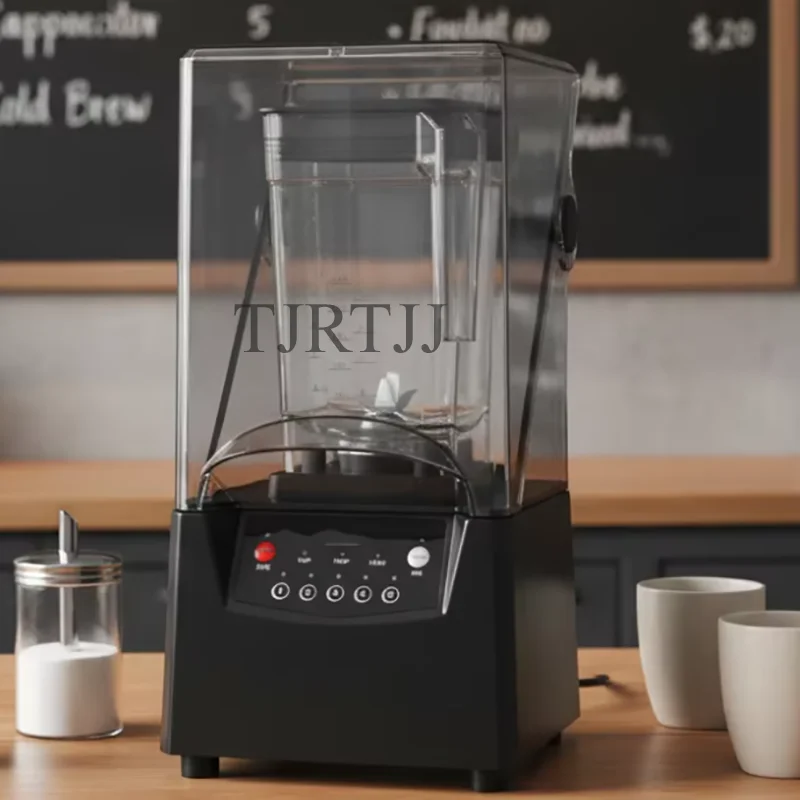 Soundproof Enclosed Smoothie Maker Commercial Bubble Tea Shop Use Fully Automatic Multi-Function Blender Stainless Steel
