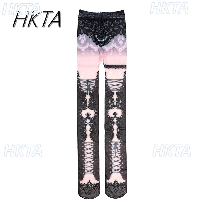 Collants Lolita imprimés Cool Y2k pour filles, nouvelle collection d'été Harajuku JK pour filles, Leggings ajustés pour Cosplay, bas Coplay Sexy pour femmes