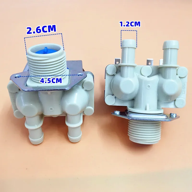 For Midea / Haier / LG drum washing machine water inlet valve parts FPS180 double head solenoid valve water inlet switch