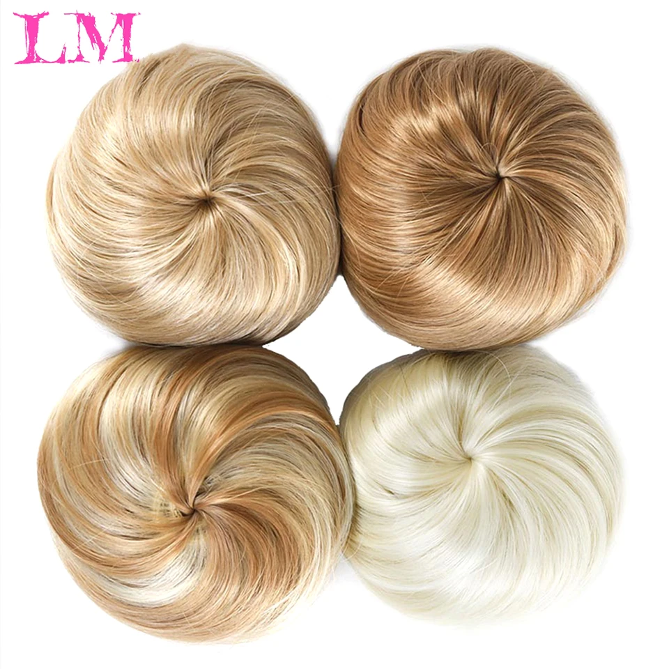 FORLISEE Bun Chignon Hairpiece สีดำ Ballerina Hairpieces สังเคราะห์ชิ้นผมสำหรับผู้หญิงคลิปผม