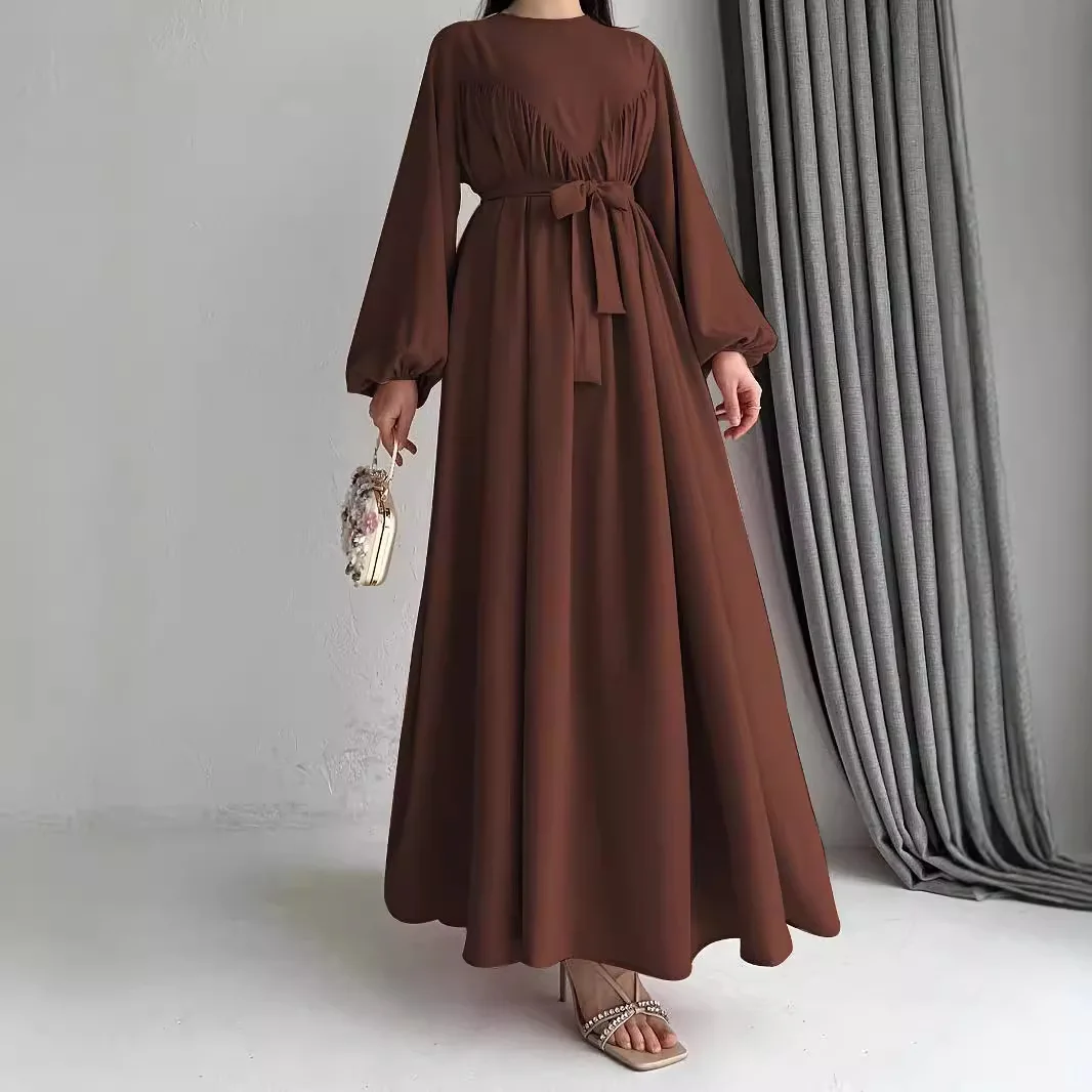 Muslim Dress Abaya Women Eid Vestidos Jalabiya Ramadan Party Dresses Sashes Kaftan Islam Arab Long Robe Morocco Dubai Abayas