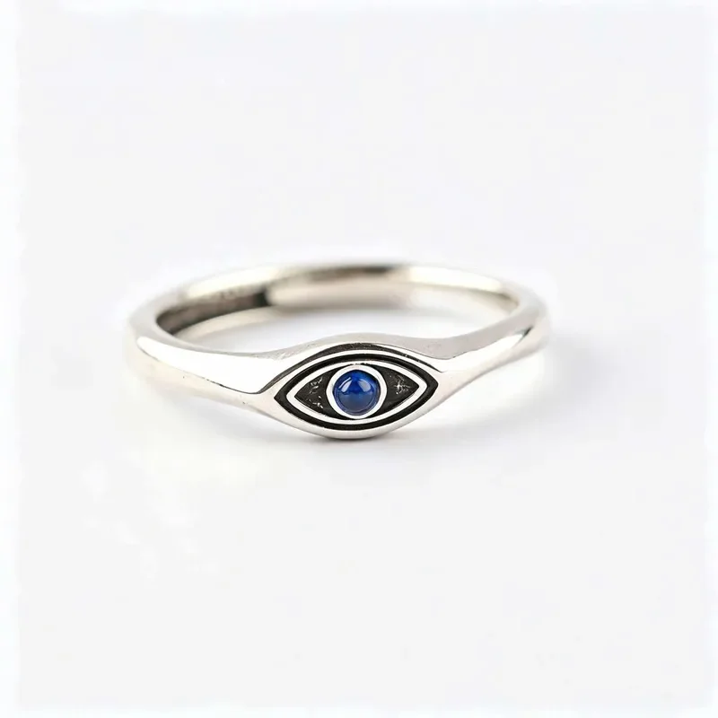 Bruce's Eye Ring Men Trendy Cold Style Retro Imitation Thai Silver Index Finger Ring Fashion Niche Open Adjustable Ring for