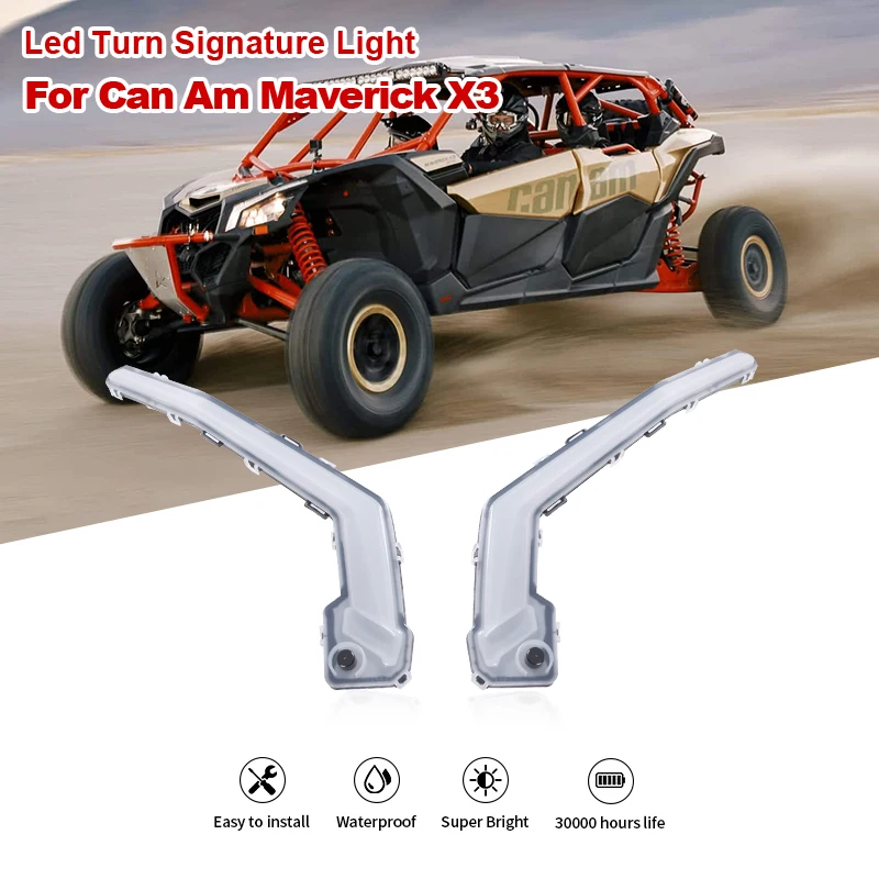 

Front Turn Signature Light With Yellow Flash Chasing For Can Am Maverick X3 XDS XRS 2017 2018