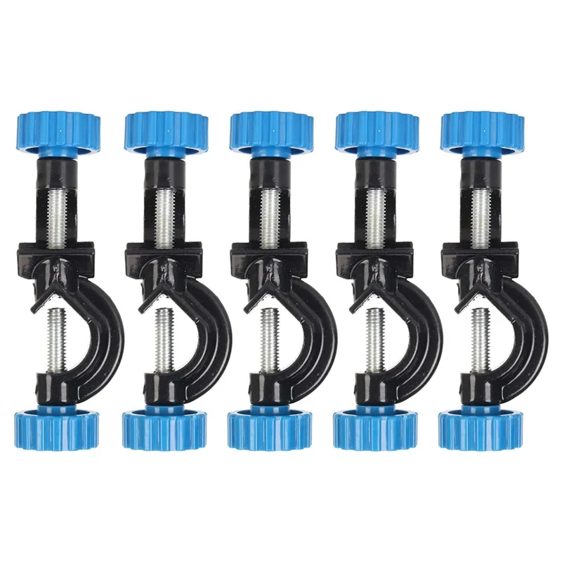 Practical-5Pcs Lab Stand Clamp Holder, Aluminum Alloy Body Laboratory Stand Clamp Holder Right Angle Bosshead Clamps