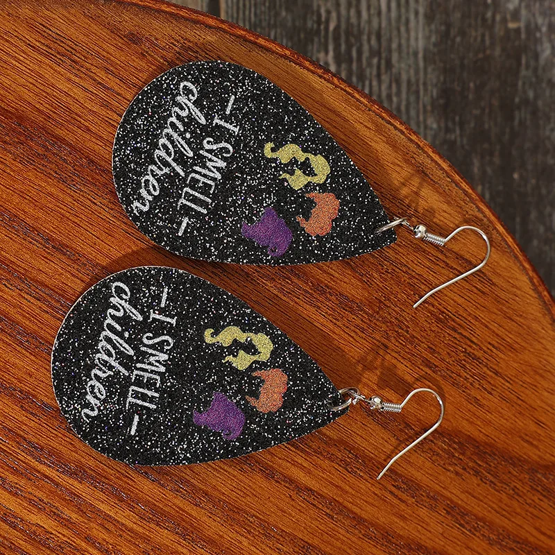 Retro festive women's double-sided water drop earrings