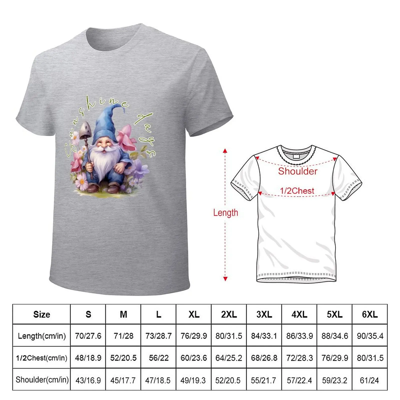 Spring gnome, green growth, easter, easter egg, butterflies, singing birds, spring T-Shirt cute clothes men workout shirt