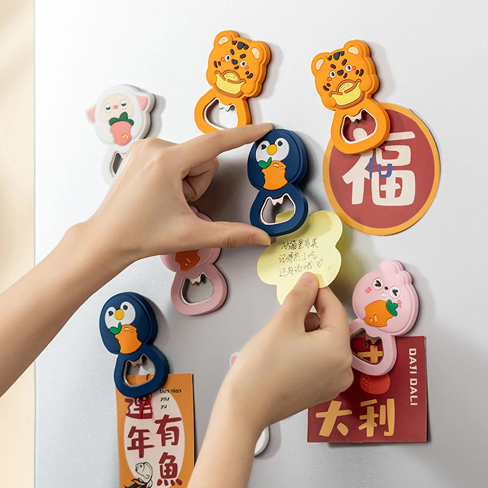 Refrigerator Magnet Creative Bottle Opener Cartoon Opener Multifunction For Kitchen Gadget Fridge Decoration Beverage Opening