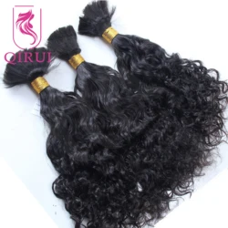 Bulk Human Hair No Weft For Braiding Wet And Wavy Full Ends Extensions 1/3Pcs Lot  Bulk Hair Bundles Wholesale For Boho Braids