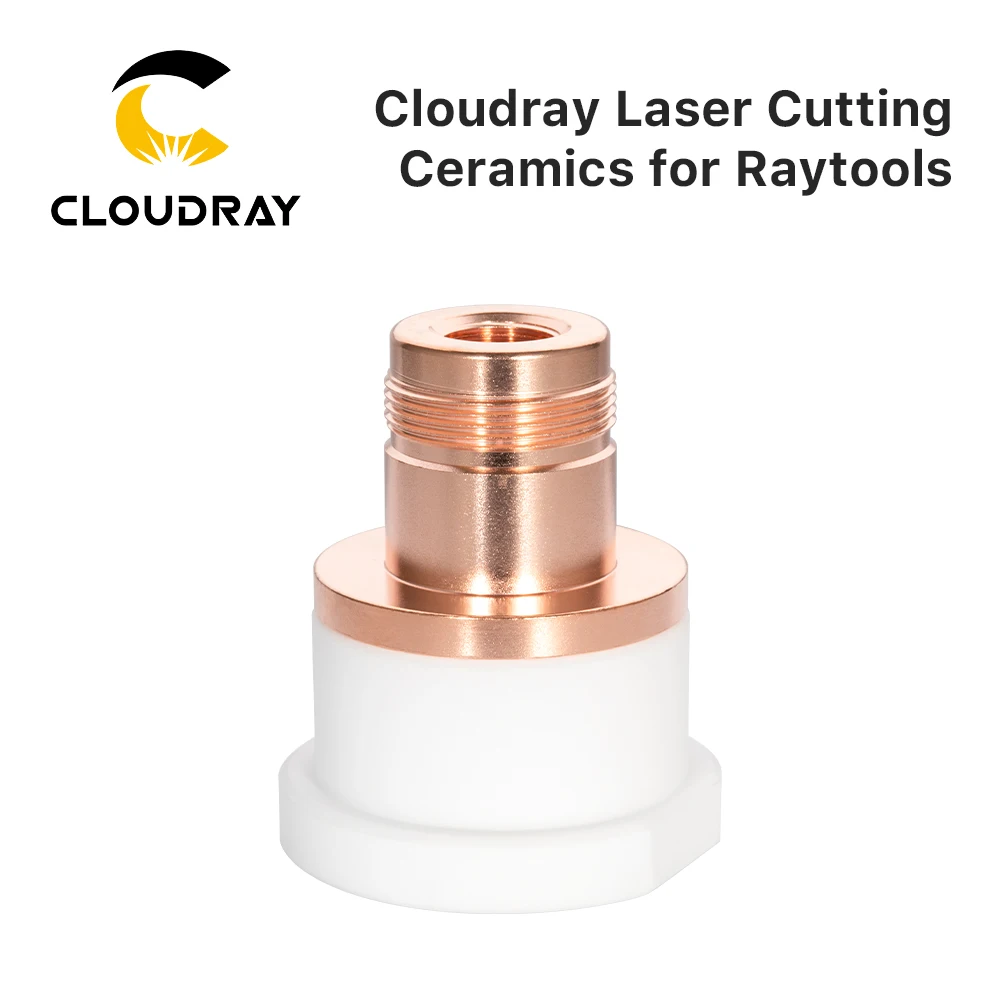 

Cloudray Laser Cutting Ceramic D41 H48.5 M11 Nozzle Holder Nozzle Connect Ceramic Part for Raytools Laser Cutting Head