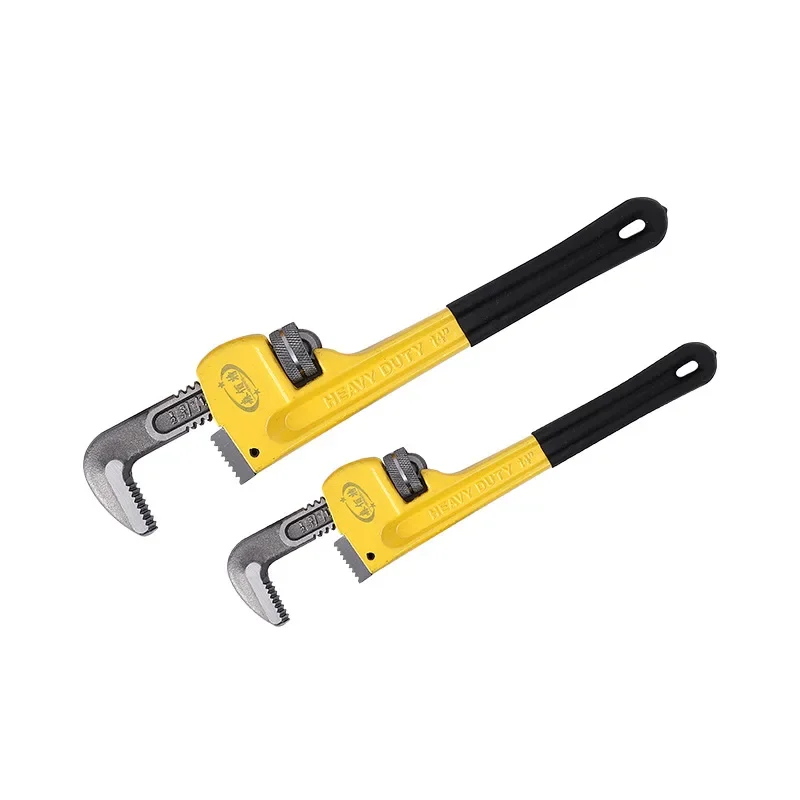 8/10/12/14/18 Inch Adjustable Plumbing Installation Pliers Spanner Heavy Duty Straight Pipe Wrench Universal Large Wrench Tool